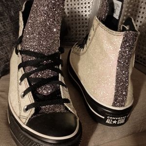 Custom converse Allstar platform glitter hightop